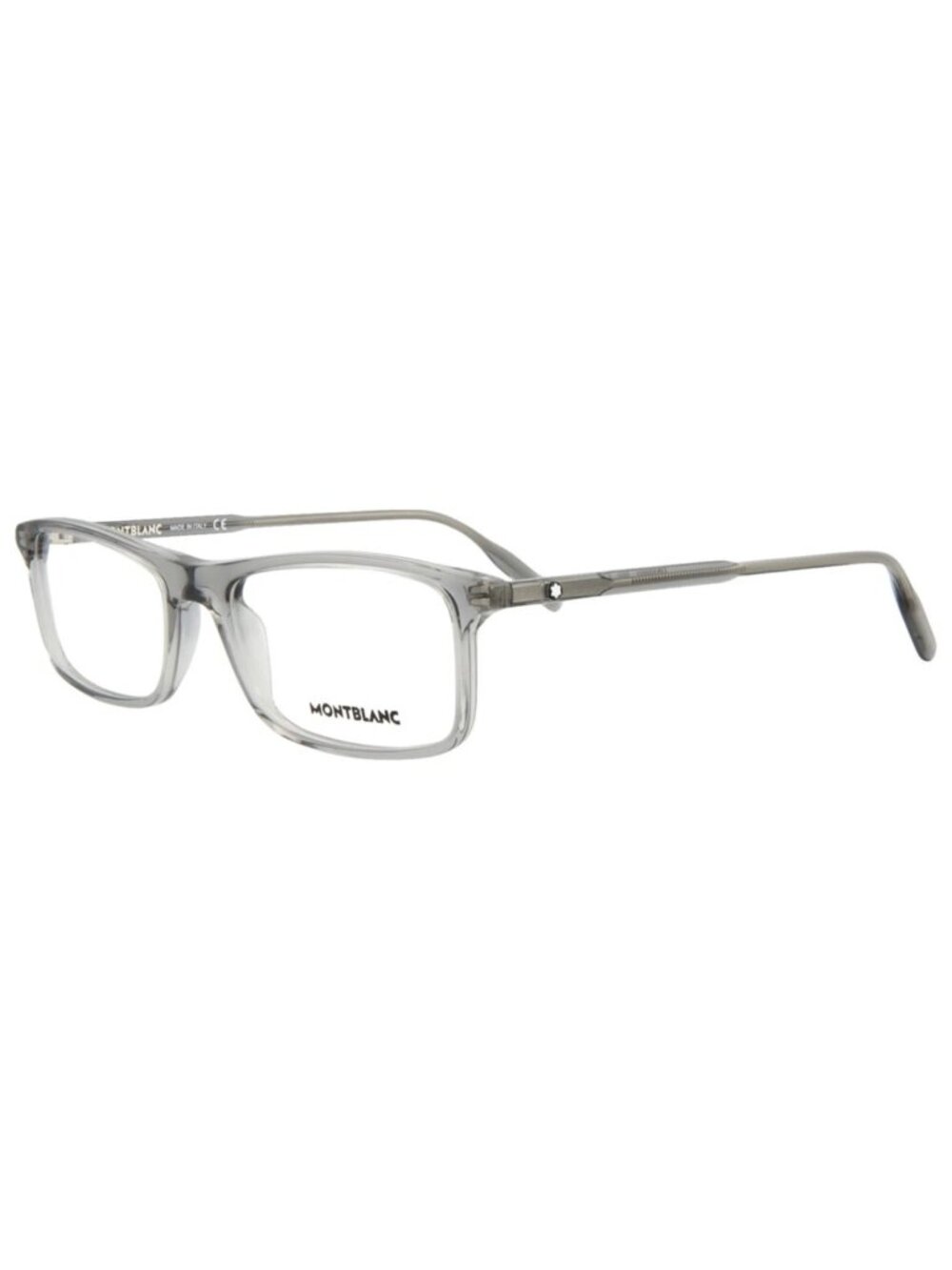 New Montblanc Women's Eyeglasses Square Rectangle Acetate Frame Mens Grey Grey